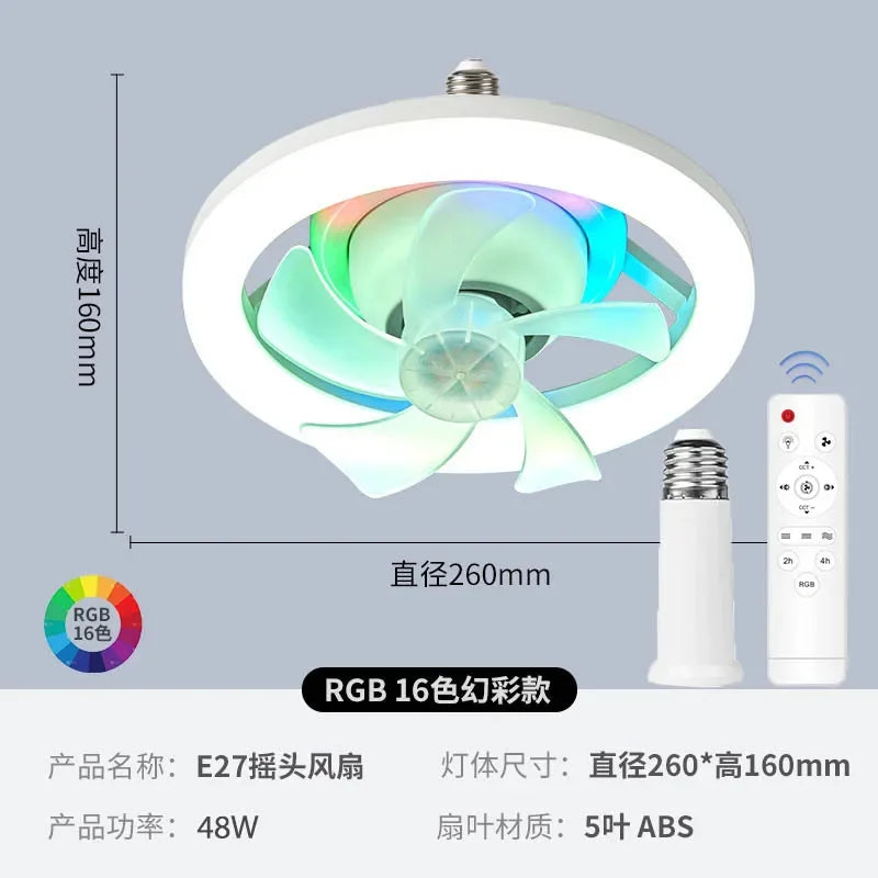 Newest 360° Moving Head Ceiling Fans light