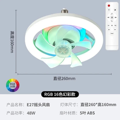 Newest 360° Moving Head Ceiling Fans light