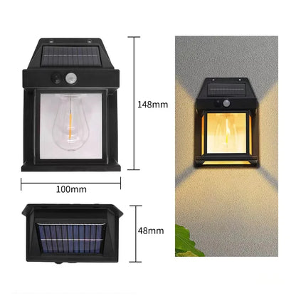 Outdoor Solar Tungsten Wall Light with Motion Sensor