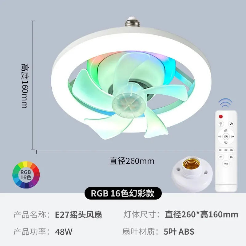 Newest 360° Moving Head Ceiling Fans light